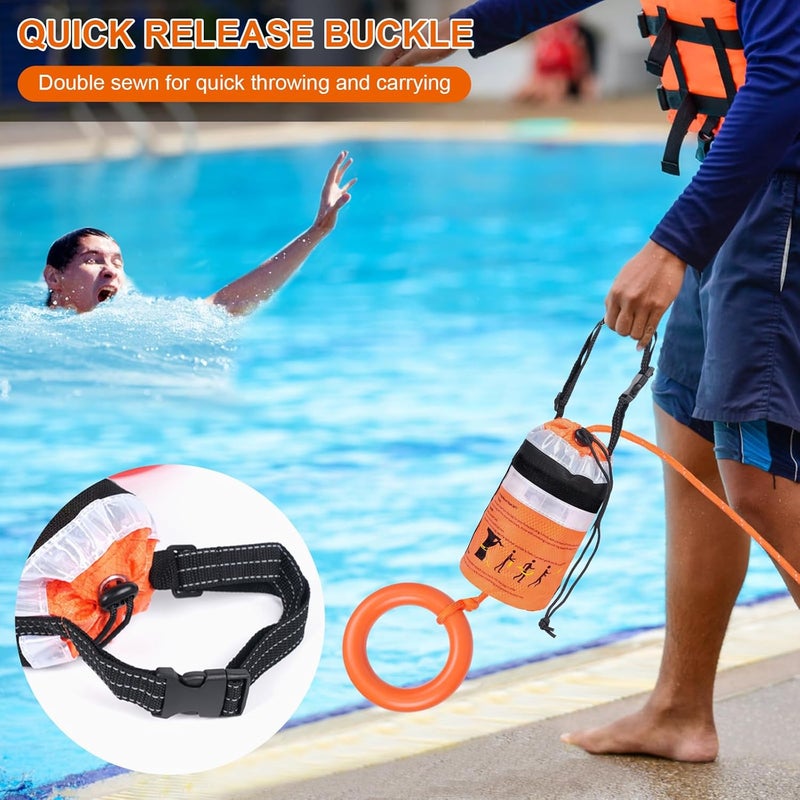 HOKINETY Water Rescue Throw Bag - 3/10 Inch Rope with 50FT /70FT/100FT Length Up to 1900lbs Tensile Strength Throwable Flotation Device - Emergency Safety Equipment for Kayak Raft Boat - Image 5